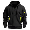 Multi-Pocket Fleece Zip-Up Hoodie