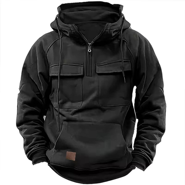 Men's Retro Motorcycle Zip-Up Hoodie